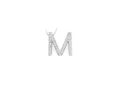 Rhodium Plated | Alphabet Pendants